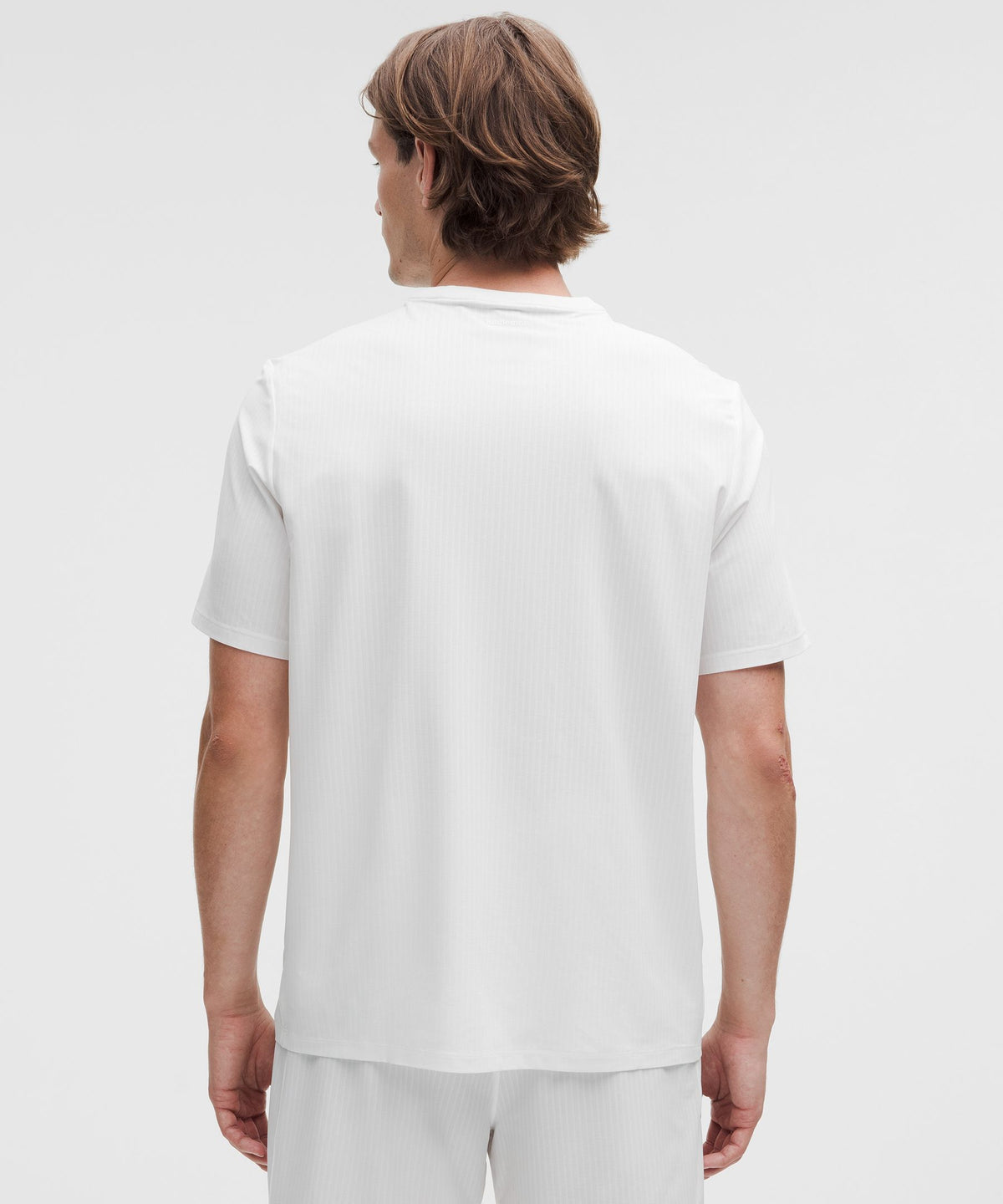 UV-Protective Striped Mesh Tennis T-Shirt