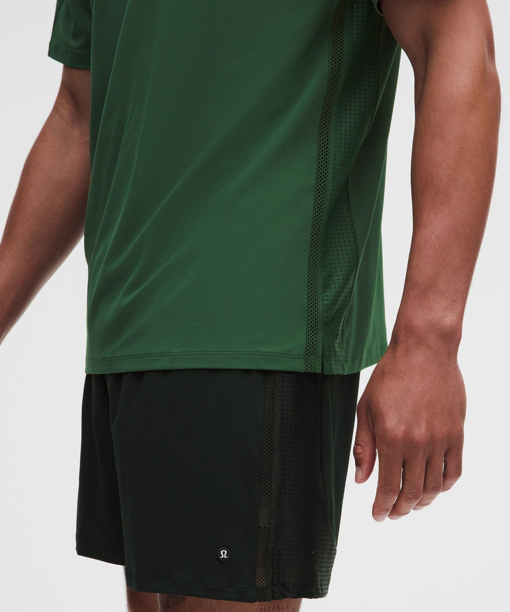 UV-Protective Mesh Panelled Tennis Shirt