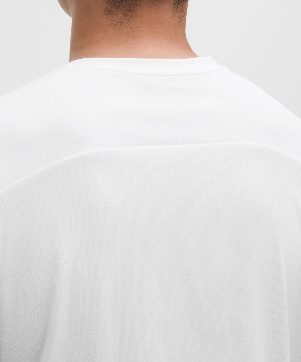 UV-Protective Textured Mesh Tennis Shirt