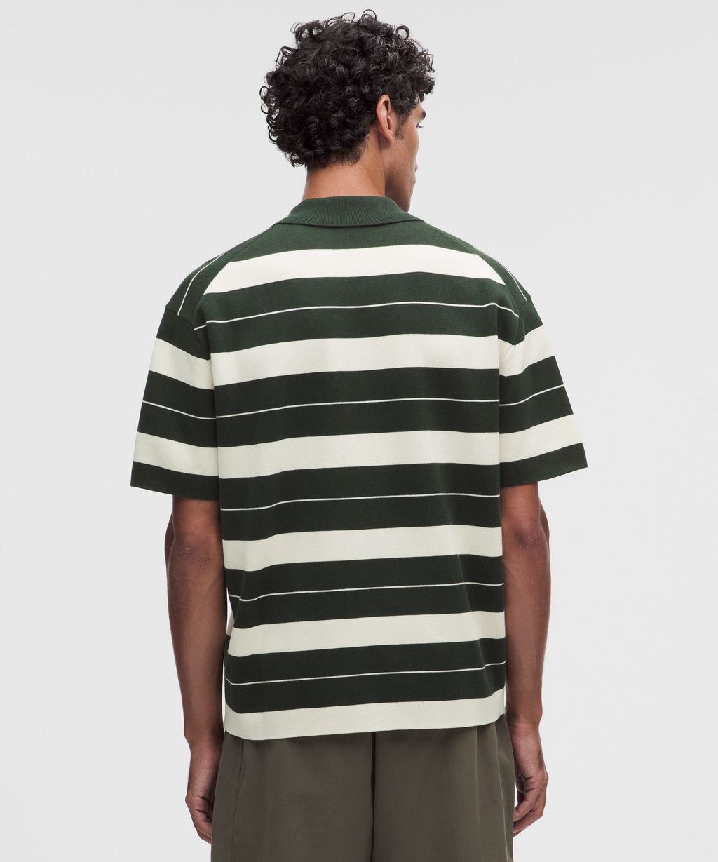 Cotton-Blend Knit Short-Sleeve Polo Shirt
