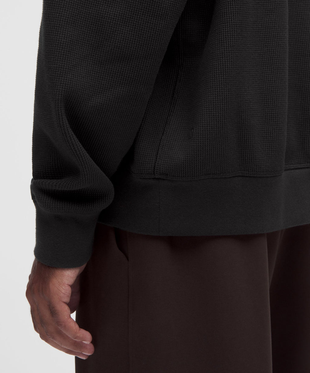 Cotton-Blend Waffle-Knit Long Sleeve