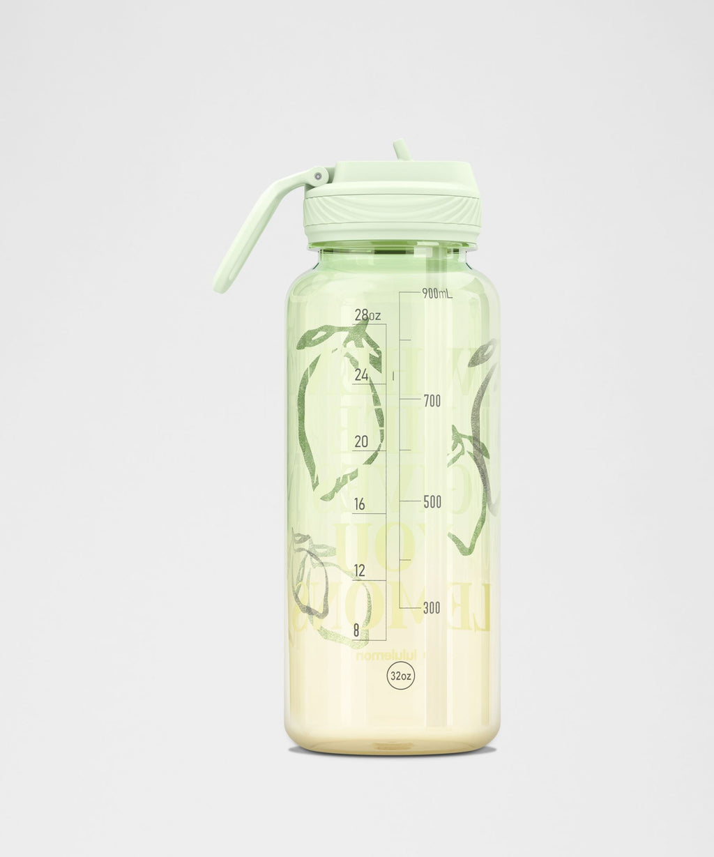 Back to Life Sport Bottle 32oz Straw LidLemons Quote