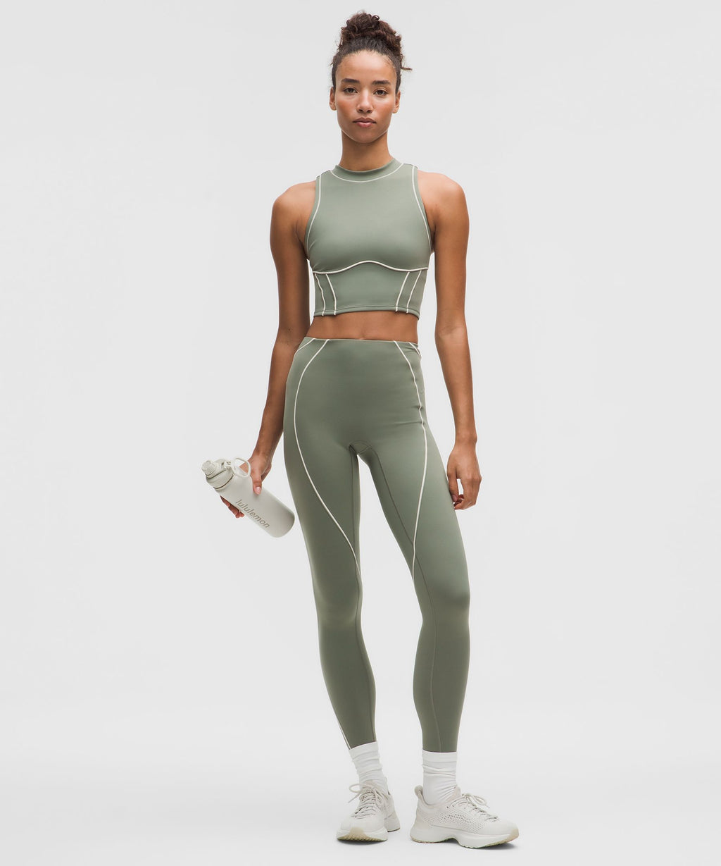 Ultralu Contour-Seam Cropped Tank Top
