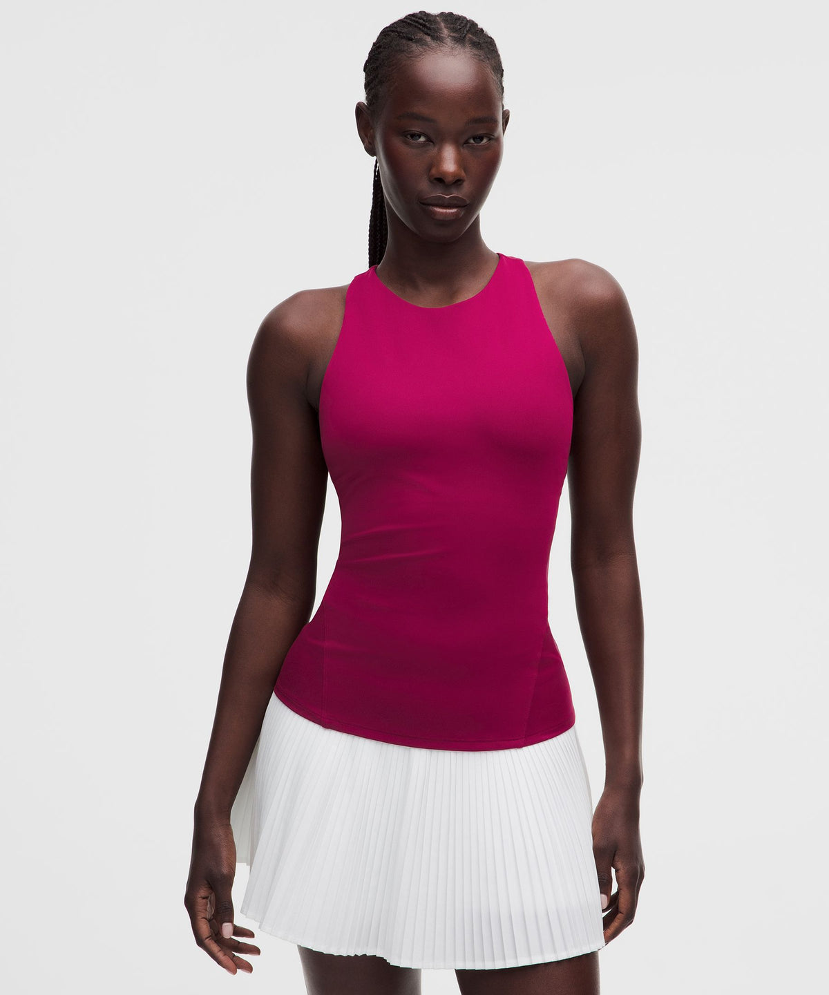 Racerback High-Neck Tennis Tank TopB/C Cup