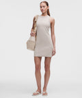 Ribbed Heavyweight Cotton-Blend Mini Dress