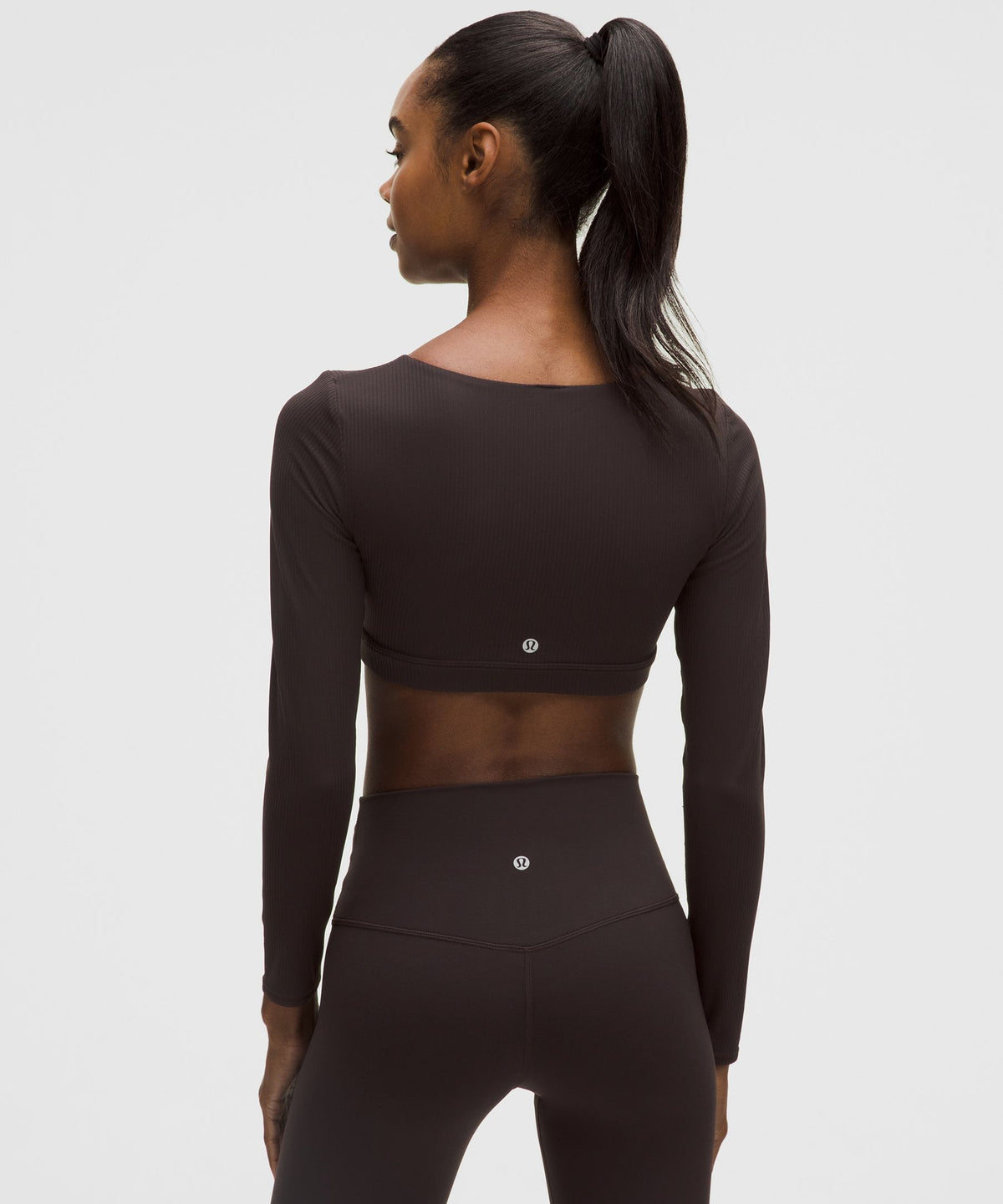 Ribbed Nulu Long-Sleeve Bra TopLight Support, B/C Cup