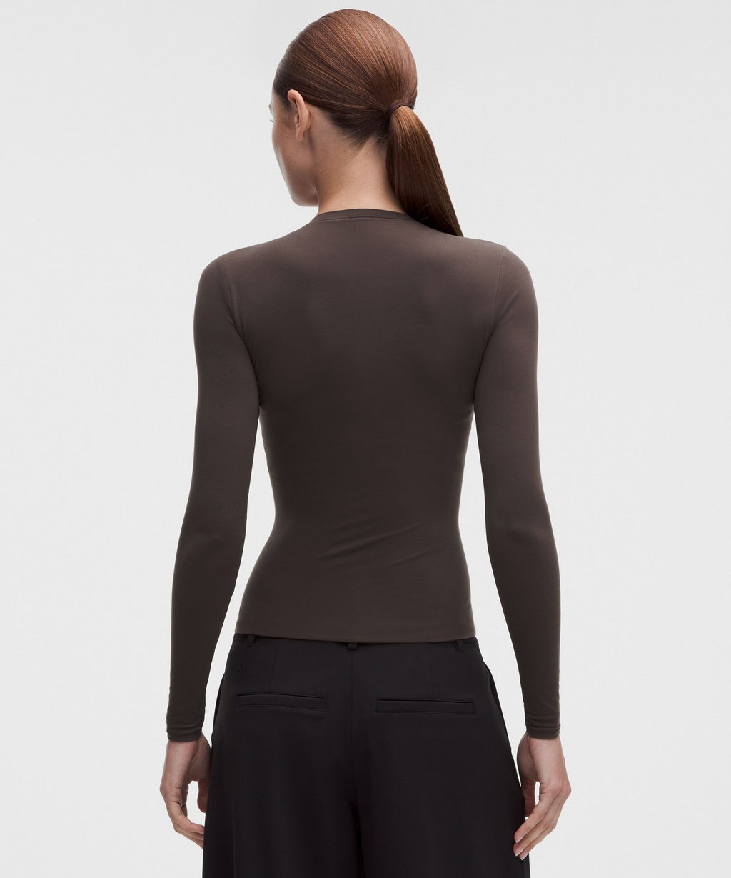 Wundermost Ultra-Soft Nulu Crewneck Long-Sleeve Shirt