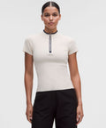 Knit Golf Mockneck Short-Sleeve Shirt