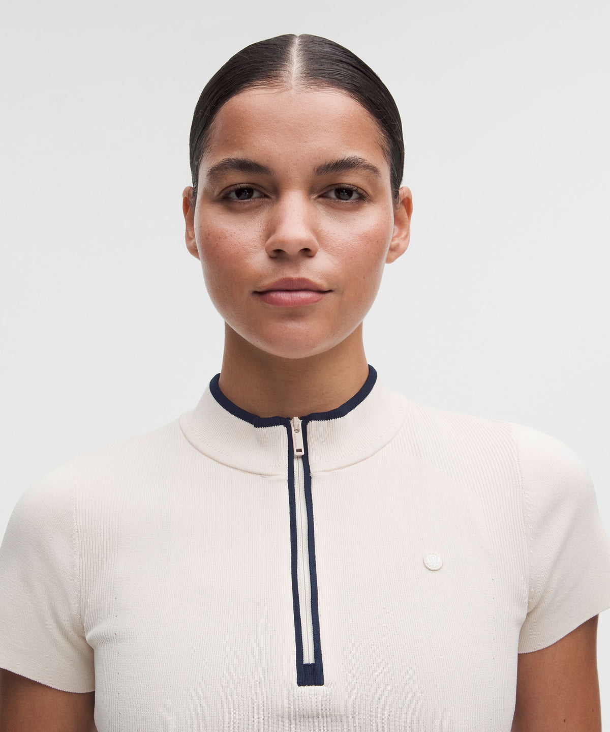 Knit Golf Mockneck Short-Sleeve Shirt