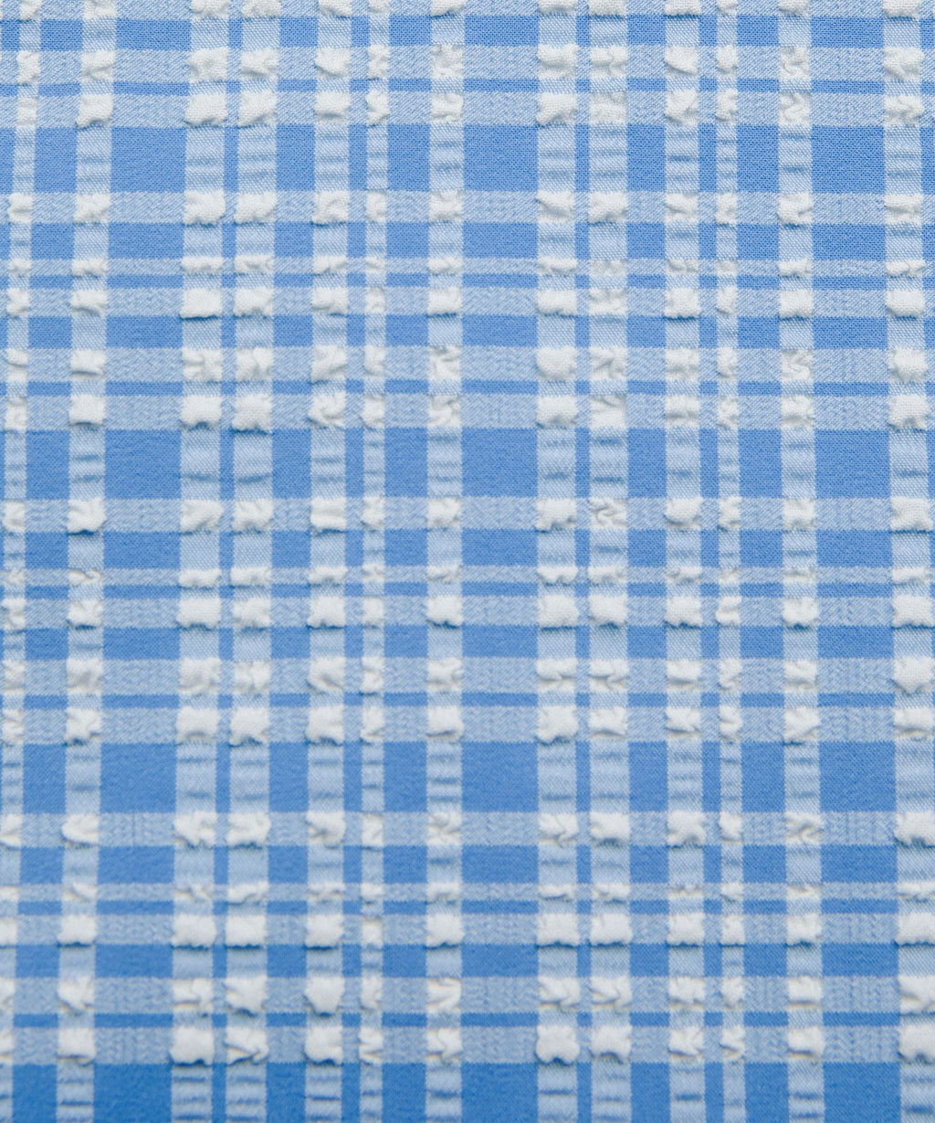 Seersucker Check Mid-Rise Pull-On Pant