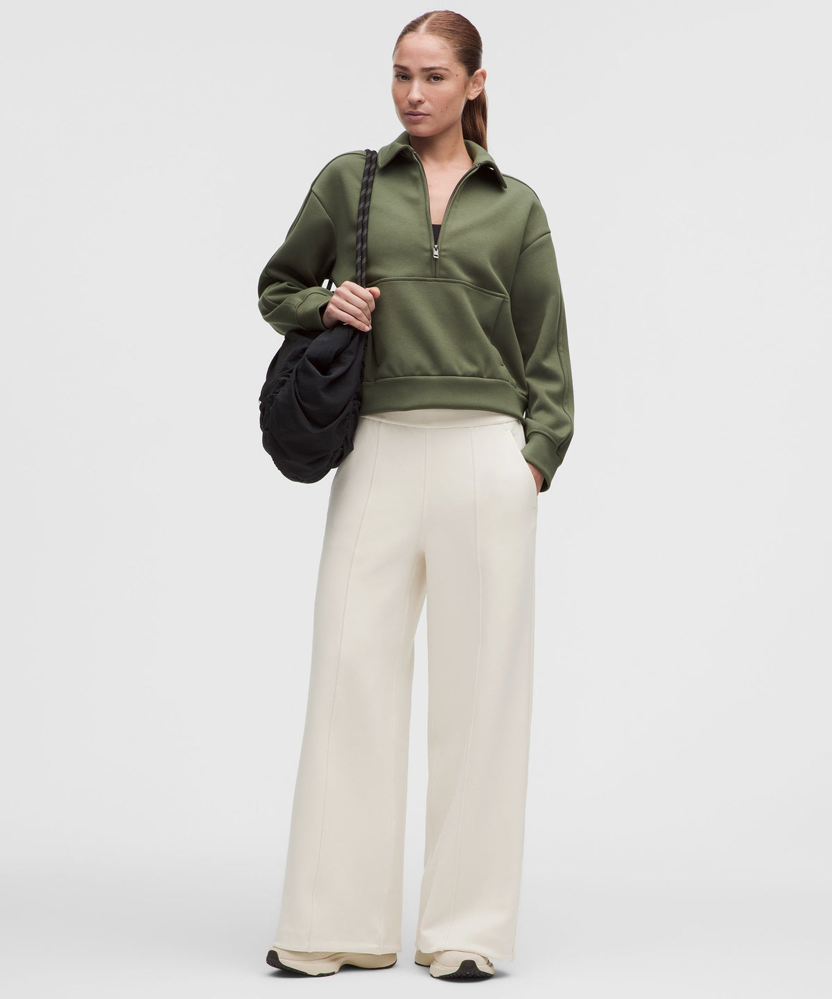 Smooth Spacer High-Rise Wide-Leg PantRegular