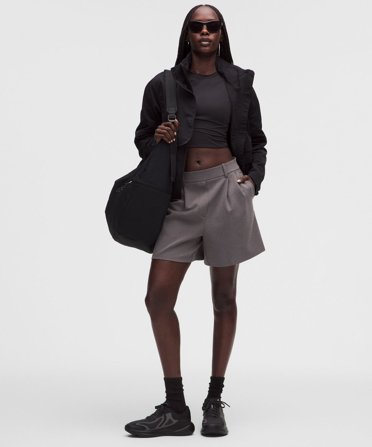 Daydrift High-Rise Pleated Short 5"Twill