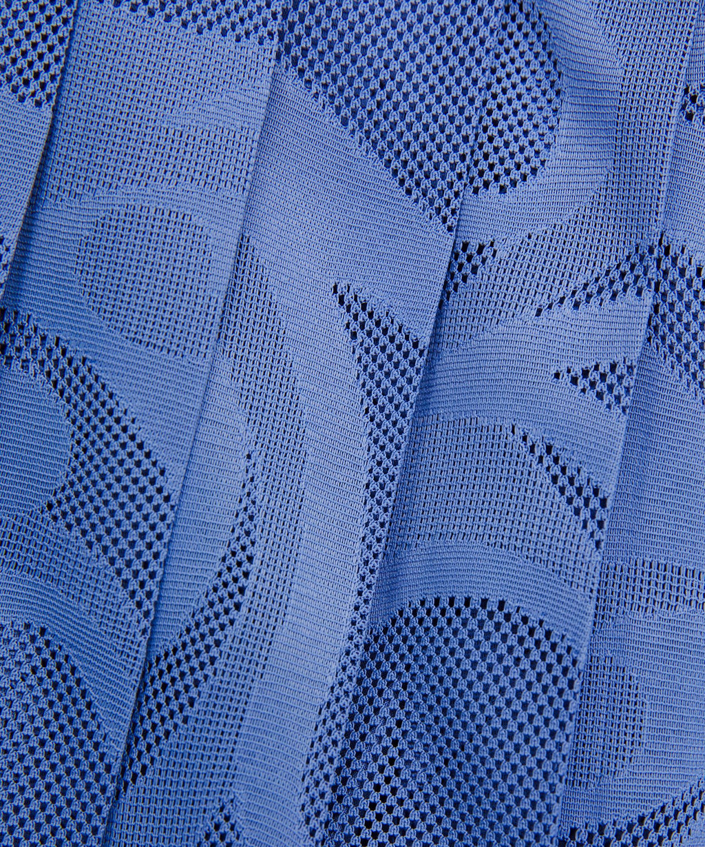 Paisley-Mesh High-Rise Tennis Skirt
