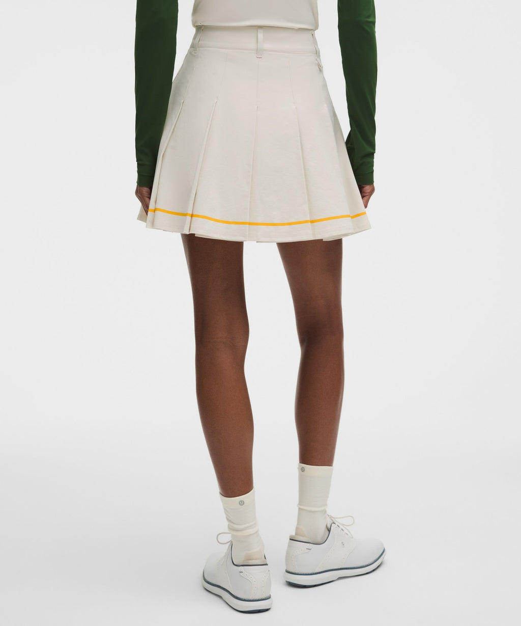 Box-Pleat High-Rise A-line Golf Skirt