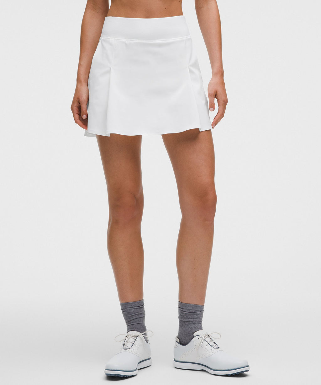 Top-Stitched Pleated Golf Skirt